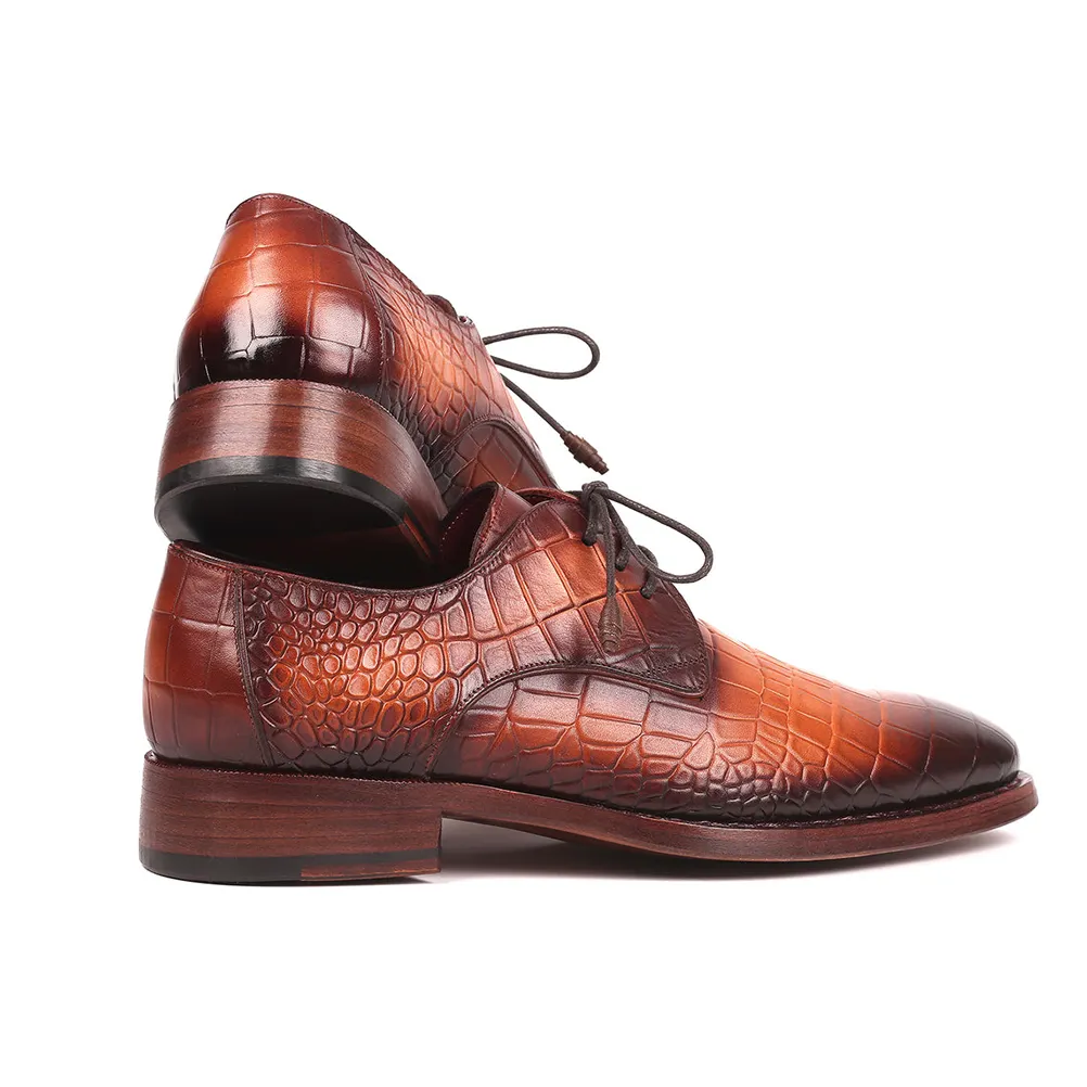 Gentleman's Oxford Shoes Classic Lace Up Formal Shoes Business Lather Brown Stone Shoes-vocosishoes