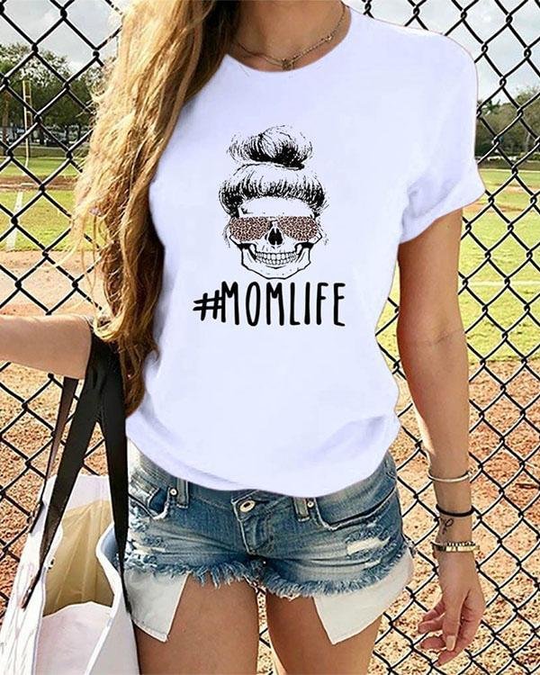 Mom Life Leopard Printed T-Shirt Tee - Chicaggo