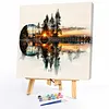 Framed Guitar Landscape Silhouette-Paint by Numbers Acrylic Painting 40*40cm(HOT)
