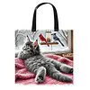 Cats-11CT DIY Stamped Cross Stitch Shopping Bag 40*40cm tapestrymarket