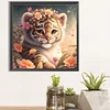 >SALE<5D DIY Full Round Drill Partial AB Diamond Painting Tiger Decor 45x45cm