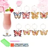 8PCS DIY Diamond Painting Art Wine Glass Charm Pendant Kits