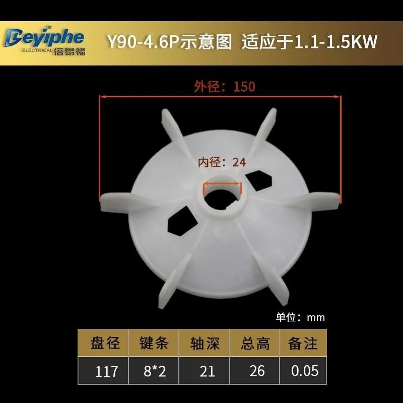 มอเตอร์ใบพัดพัดลมระบายความร้อน อลูมิเนียม สามเฟส Y Series ทนทานIndustrial Parts bailitool 