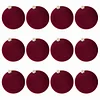 12PCS Christmas's Tree 6CM Velvet Hanging Decor Balls