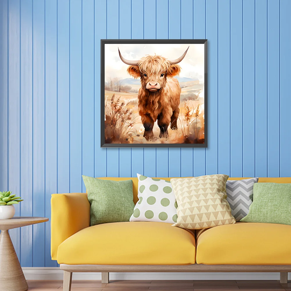 Diamond Painting - Full Round Drill - Highland Yak(Canvas|30*30cm)