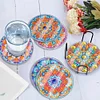(US Local)[Upgrade]6pcs/set DIY Diamond Painting Waterproof Case Classic Mandala Coaster Gift Decor Set