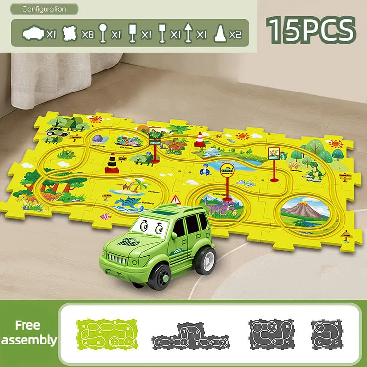 Children's Educational Puzzle Track Car Play Set | 168DEAL