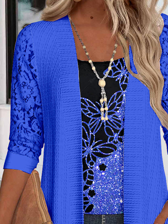 Women Half Sleeve V-neck Solid Color Dress