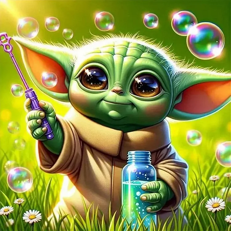 Yoda 50*50CM (Canvas) Full Round Drill Diamond Painting gbfke