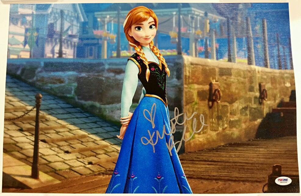 KRISTEN BELL Signed 12x18 Canvas Photo Poster painting FROZEN Voice of Anna w/ PSA/DNA COA