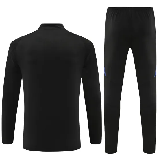 2024 Germany Half-Pull Training Suit Black Football Jersey Set Thai Quality