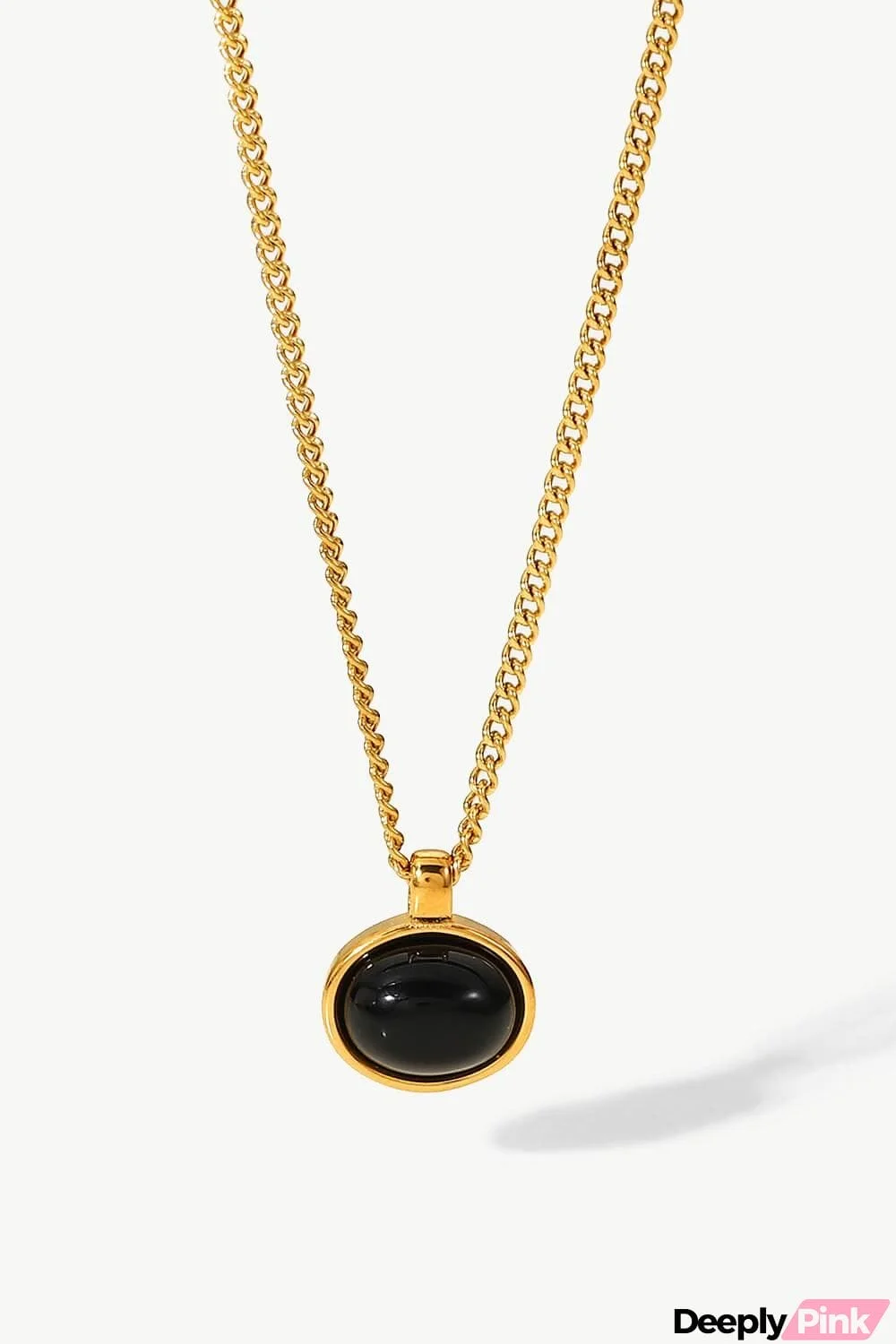 Natural Stone Geometric Pendant Necklace