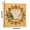 (25x25cm)DIY Pearl Painting Xmas Framed Handmade Pearl Material Art Kit Living Room Decor