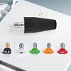 Rotating Dirt Blaster Turbo Nozzle 1/4 Quick Release Connector 5 Nozzle Tips