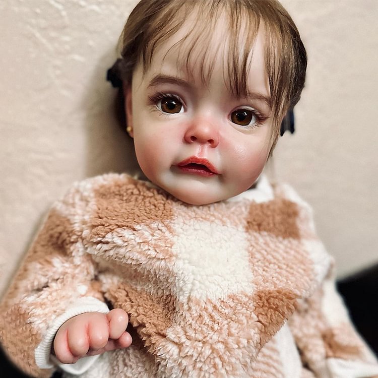  17"&22" Silicone Vinyl Lifelike Eyes Opened Cute Reborn Baby Toddler Girl Doll Beatrice With Posable and Chubby Limbs - Reborndollsshop®-Reborndollsshop®
