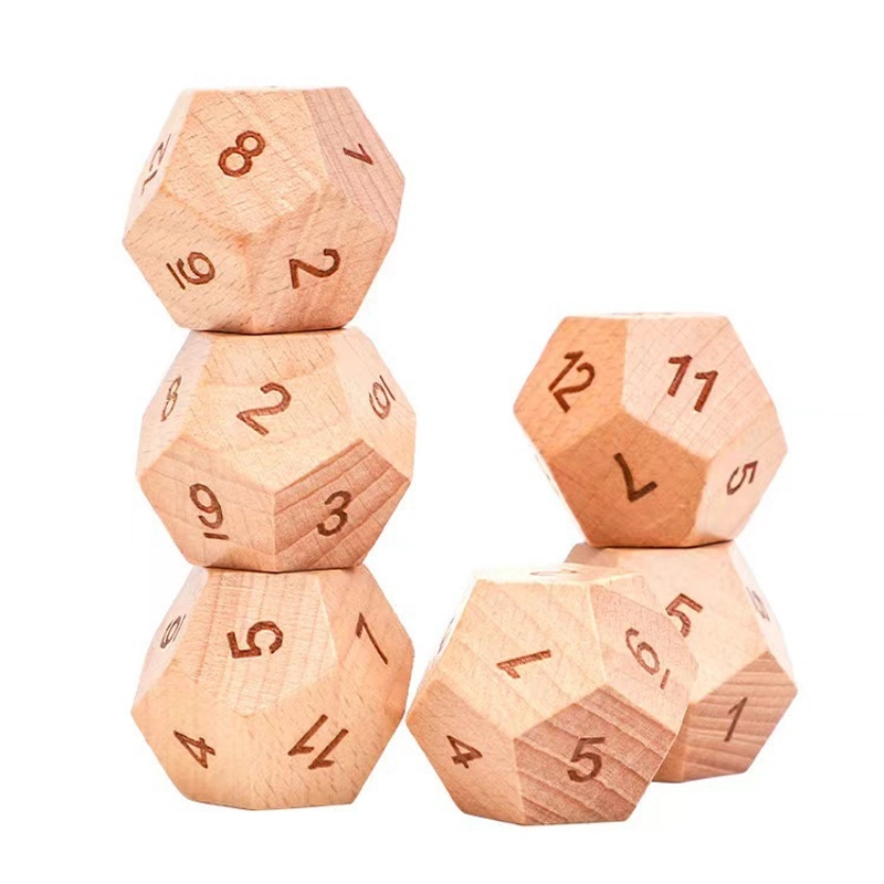 Dice Letter Number Wood Toys
