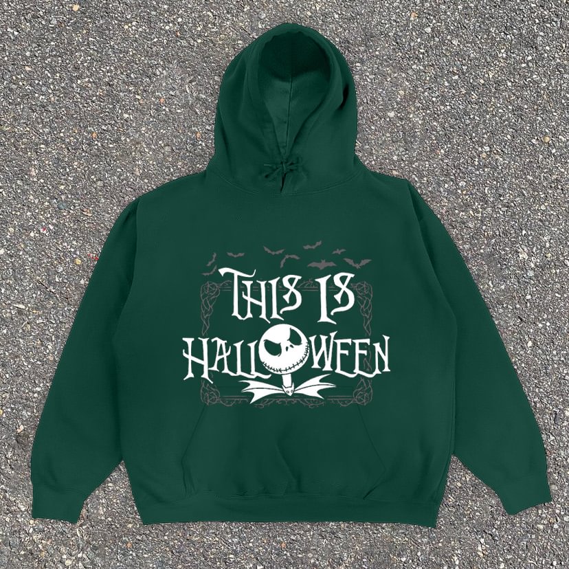 Casual Vintage Fashion Print Halloween Hoodie