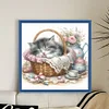 Sleeping Cat-11CT Stamped Cross Stitch 40*40cm/15.75*15.75in