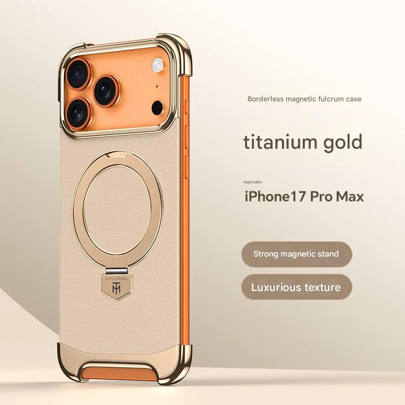 Electroplating borderless leather protective case