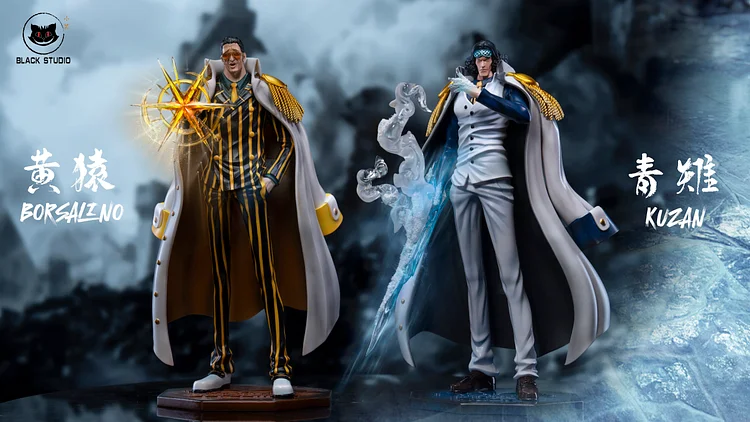 Black Studio - One Piece Marine Series Completion Resonance 20th Marine Kuzan & Borsalino Statue(GK)-