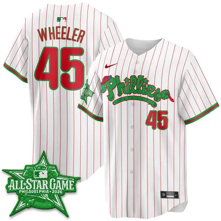 Men's Philadelphia Phillies #45 Zack Wheeler White 2026 MLB All-Star Jersey
