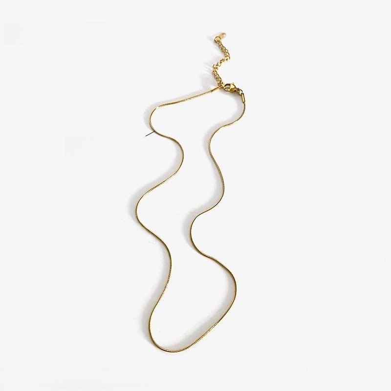 Basic Minimalist Geometric 316L Stainless Steel  18K Gold Plated Irregular Necklace