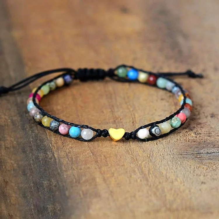 Heart of Gold Mixed-Stone Bracelet