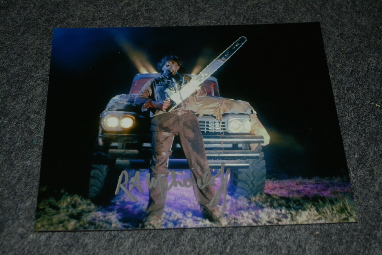 R.A. MIHAILOFF signed autograph In Person 8x10 LEATHERFACE TEXAS CHAINSAW