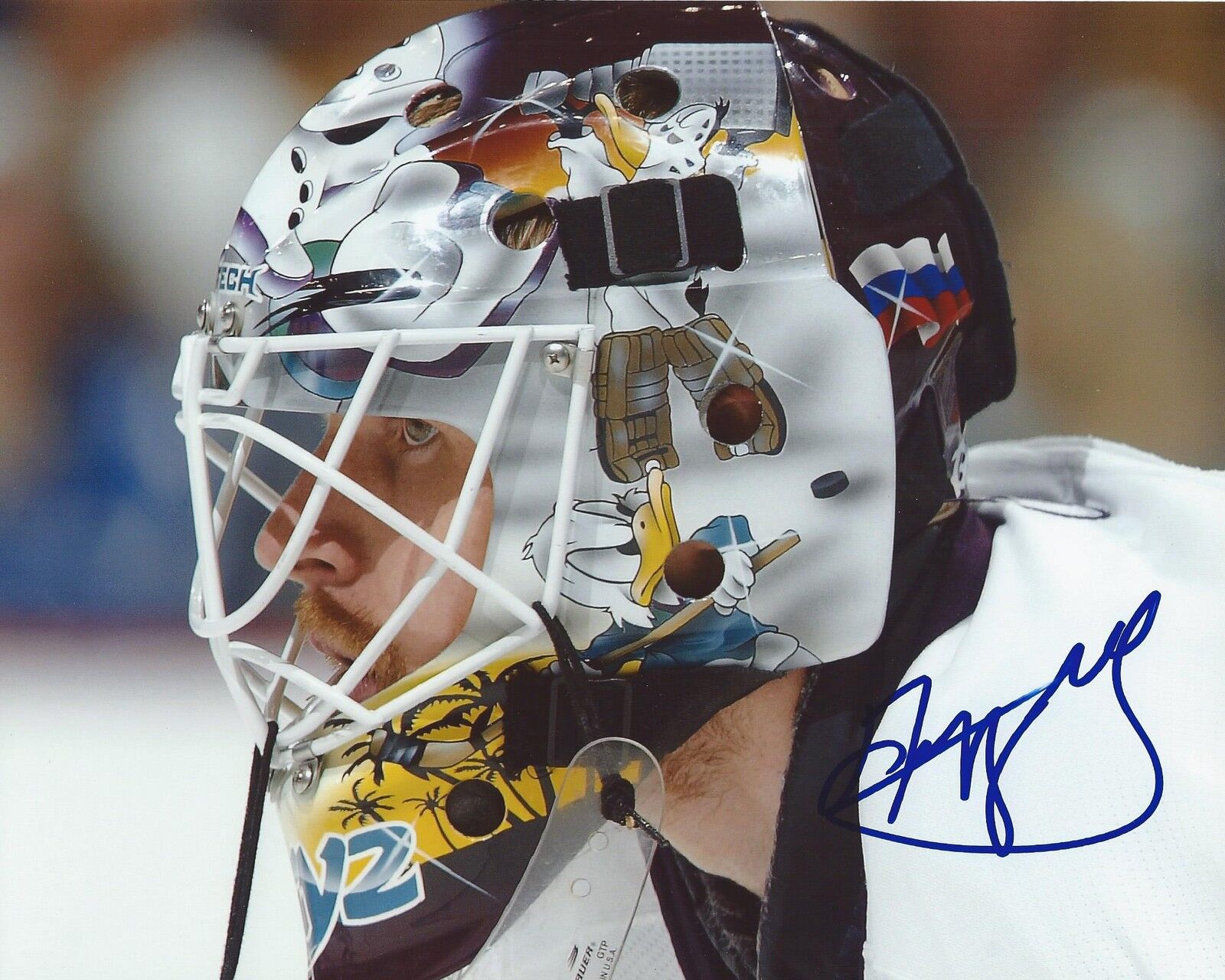 Ilya Bryzgalov Signed 8×10 Photo Poster painting Anaheim Ducks Autographed COA