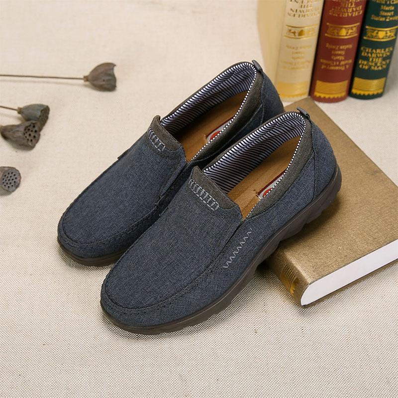 Dacomfy Men Casual Soft Sole Breathable Low Top Canvas Shoes 