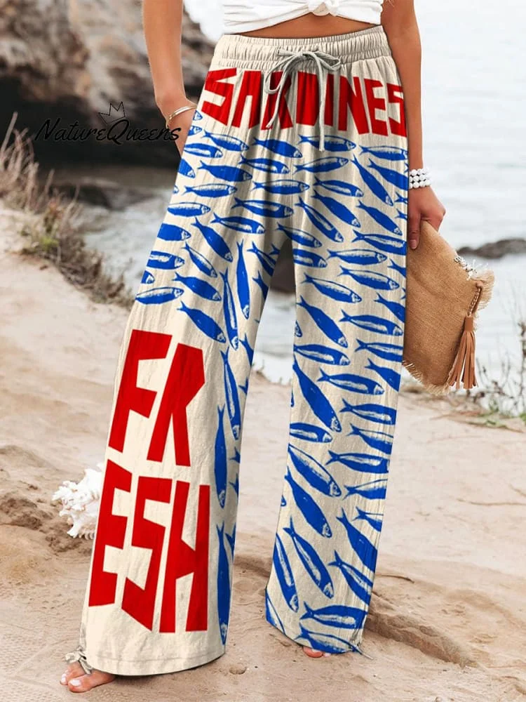 Retro Printed Summer Pants