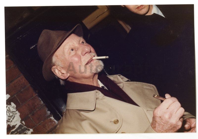 John Gielgud - Vintage Candid Photo Poster painting by Peter Warrack - Previously Unpublished