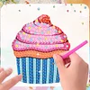 6Pcs Acrylique Coloré Cupcakes-Bricolage Autocollant Aimant