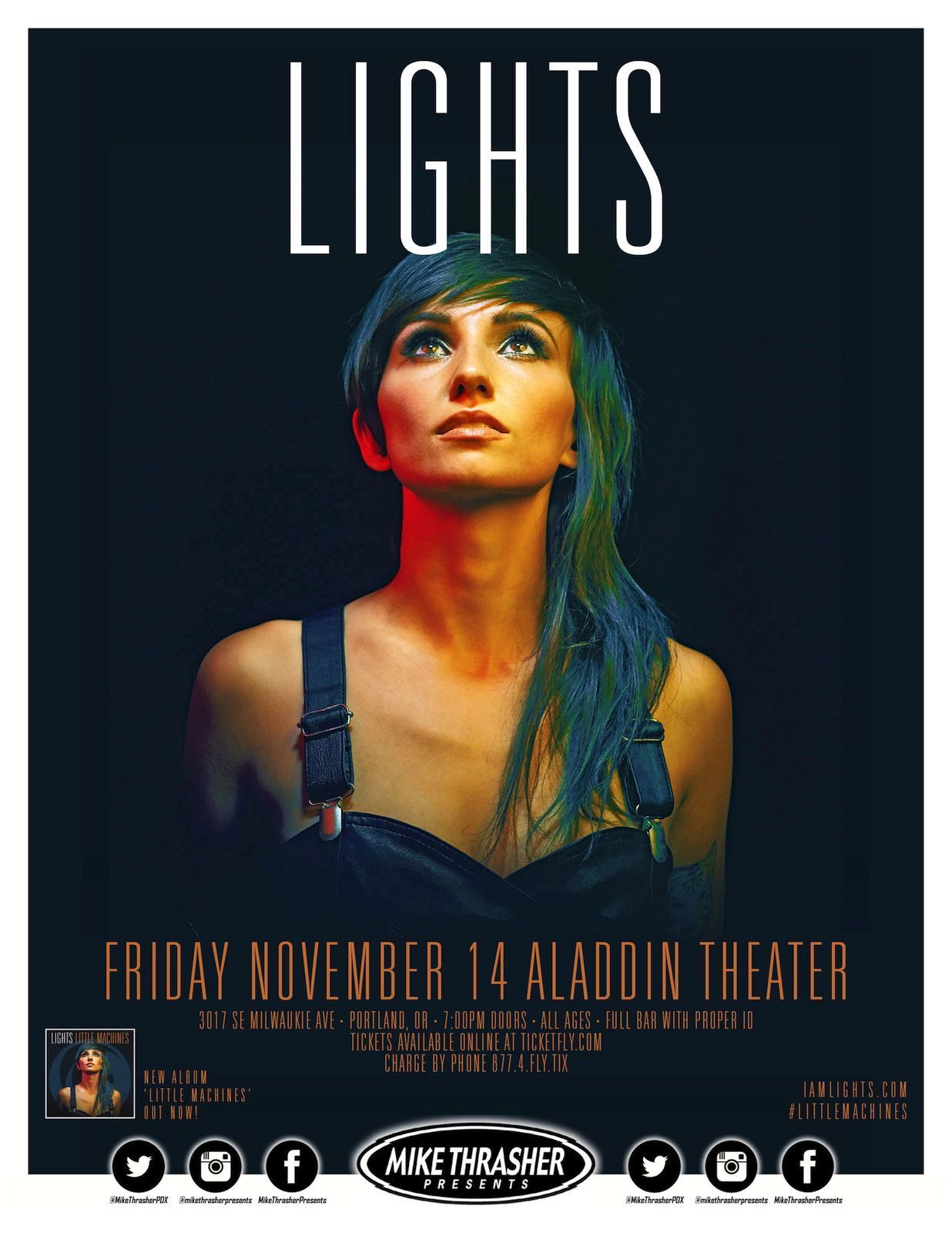 LIGHTS Valerie Poxleitner POSTER 2014 Gig Portland Oregon Concert