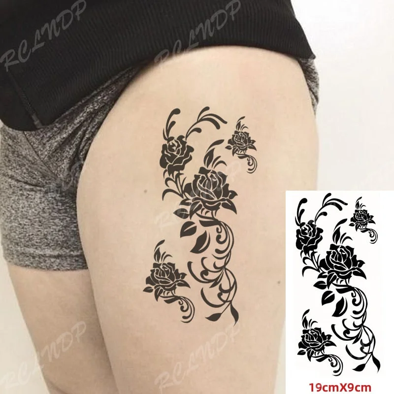 Waterproof Temporary Tattoo Sticker Butterfly Flower wing fake tatto flash tatoo tatouage temporaire waist chest for women girl