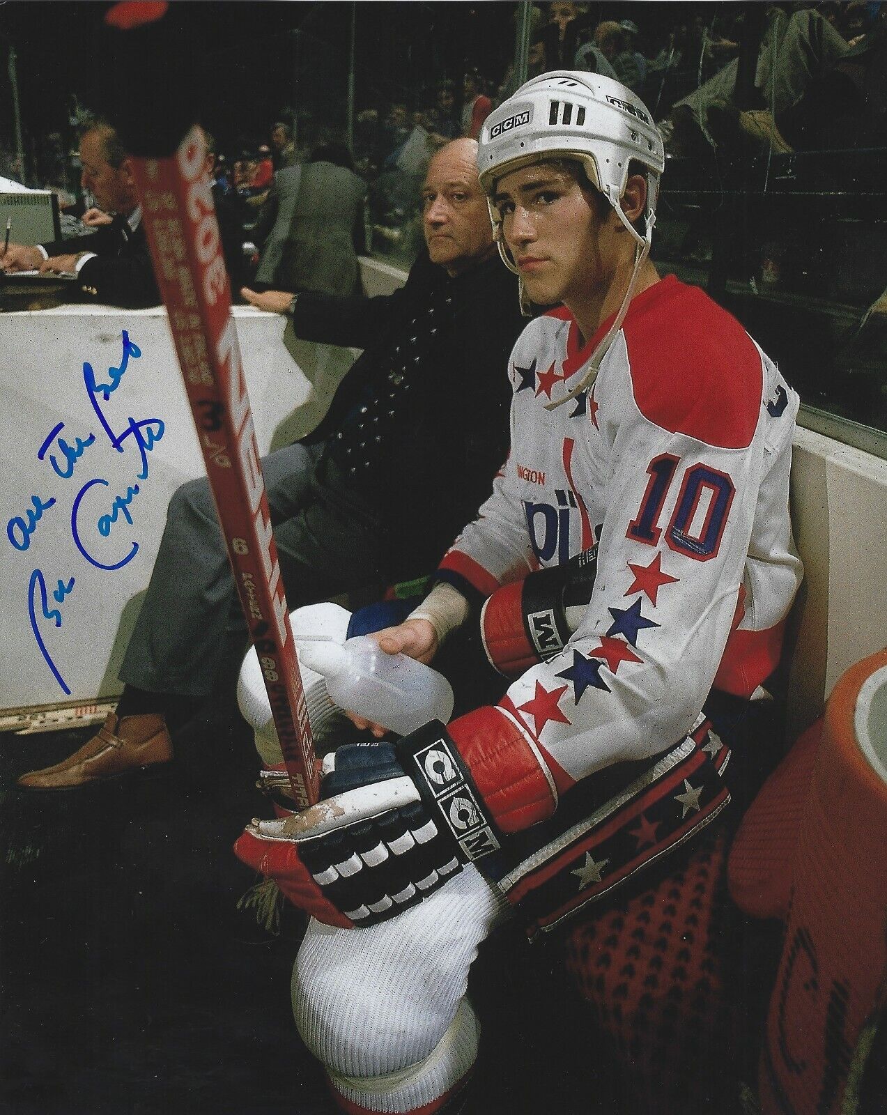 Signed 8x10 BOBBY CARPENTER Washington Capitals Autographed Photo Poster painting w/COA