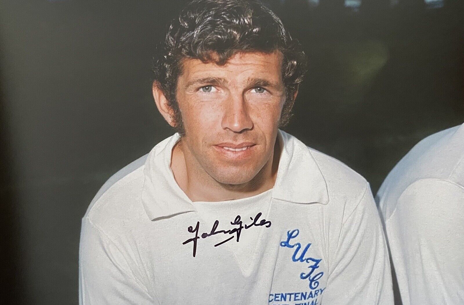 Johnny Giles Genuine Hand Signed Leeds United 12x8 Photo Poster painting 5