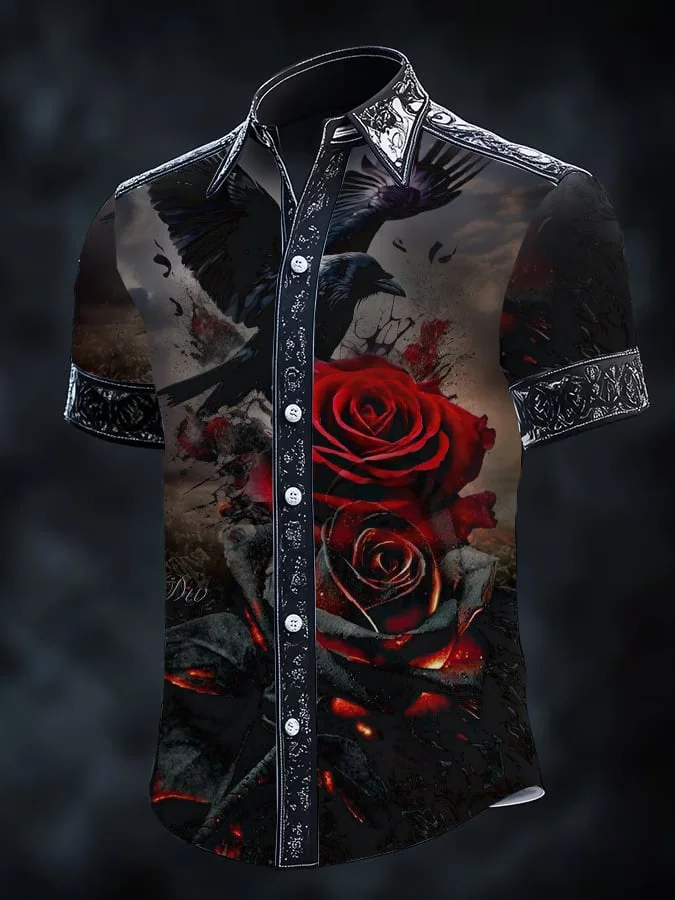 Men's Gothic Dark Short Sleeve Shirt 