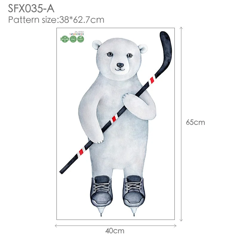 Bear 3D Wall Stickers Home Decor Living Room Decoration Wall Stickers For Kids Rooms Bathroom Children For Stickers Wall Bedroom