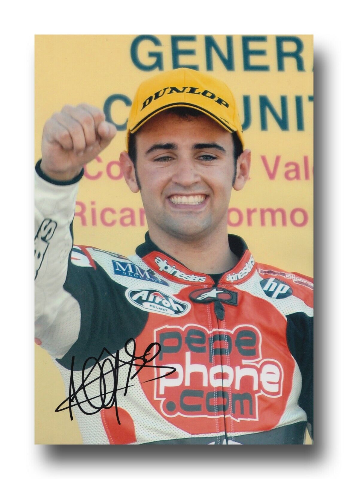 HECTOR BARBERA HAND SIGNED 12X8 Photo Poster painting - MOTOGP AUTOGRAPH.