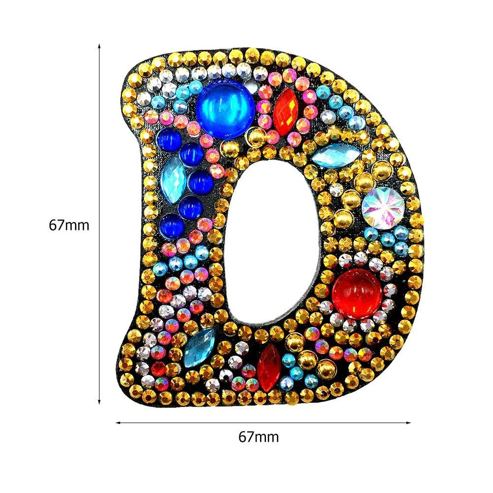 DIY Key Chain Diamond Painting Letters Women Girl Bag Keyring Pendant Gift