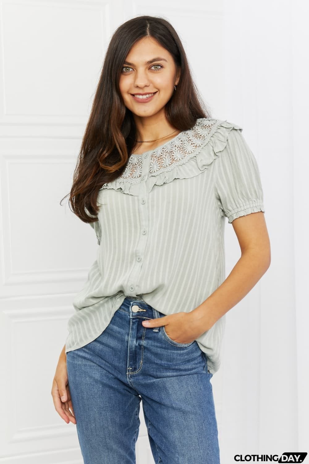 HEYSON Sweet Talk Full Size Short Sleeve Top