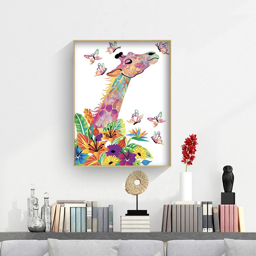 Full Square Diamond Painting 20*30cm - Giraffe