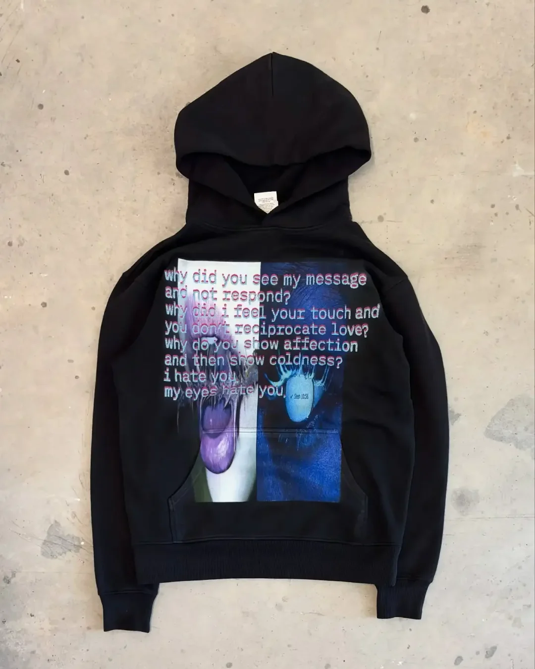 Aonga Harajuku Thickened Lips Hoodie Oversized Y2k Goth Hoodies Women Streetwear Tops Sweatshirt Grunge Hip Hop Men Clothing aonga