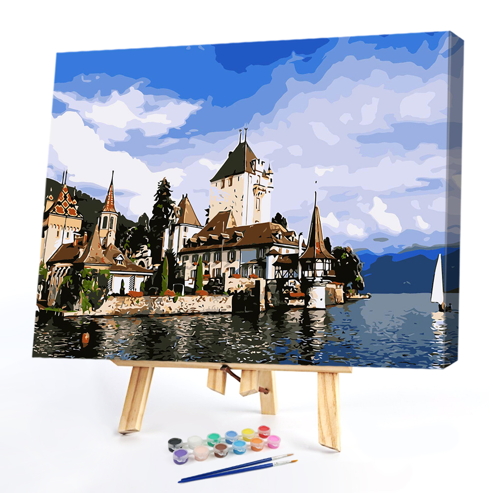 

40*50CM Paint By Numbers-Seaside House, 501 Original