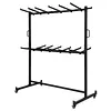 [US Local Warehouse] Folding Chair Rack with Locking Rubber Wheels Folding Chair Cart 88 Lbs Capacity Chairs Storage Dolly for Weddings & Events