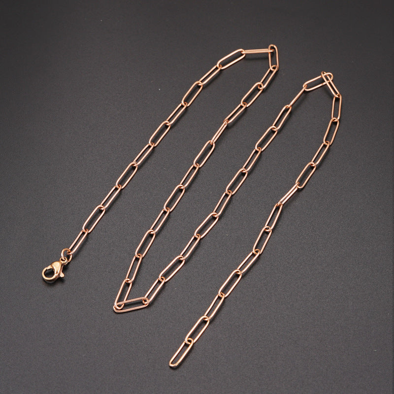 2 Pieces IG Style Chain Stainless Steel Electroplating Jewelry Making