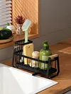 Sink Caddy Organizer & High Brush Holder Kitchen Bathroom Sponge Holder Basket