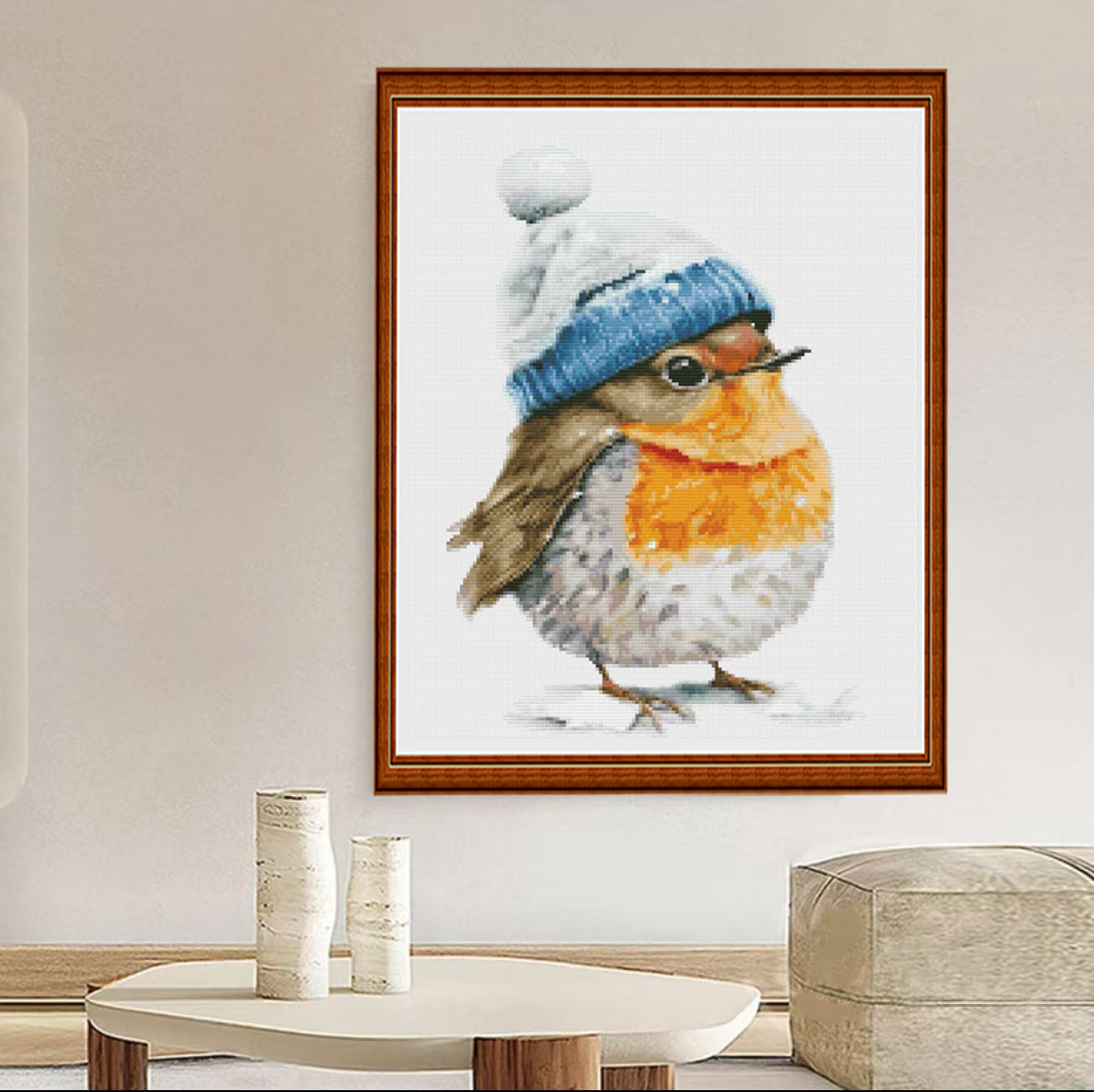 1set DIY Printed Cross Stitch Kit, 【CC2252- bird5】aida cross stitch Painting Fairy Cross Stitch
