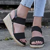 Gioiacombo&trade; Nuovi sandali elastici con zeppa in corda di canapa estiva